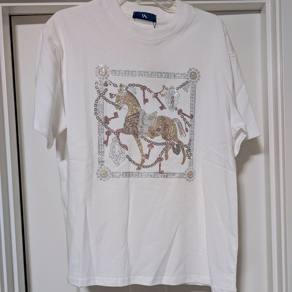 T-shirt With A Horse Design Size L